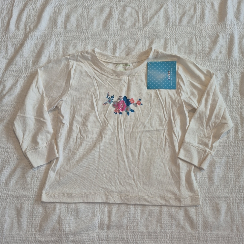Garnet Hill girls size Small pajama top, easily an every day shirt NWT